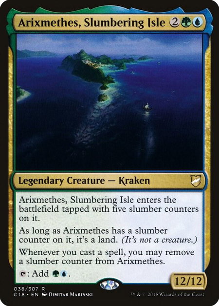 Arixmethes, Slumbering Isle - Commander 2018 Magic: The Gathering trading card