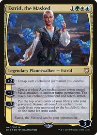 Estrid, the Masked - Commander 2018 (C18) #40 - Mythic Magic: The Gathering Trading Card