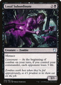 Loyal Subordinate - Commander 2018 (C18) #16 - Uncommon Magic: The Gathering Trading Card