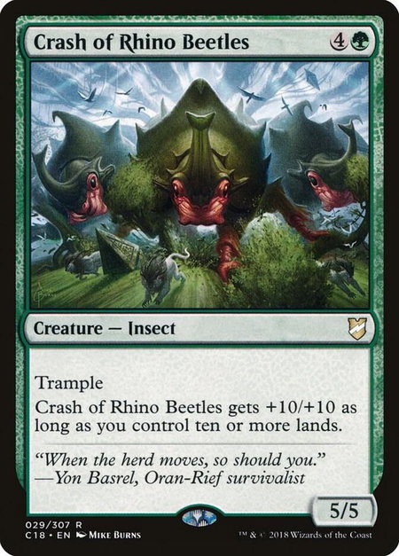 Crash of Rhino Beetles - Commander 2018 Magic: The Gathering trading card