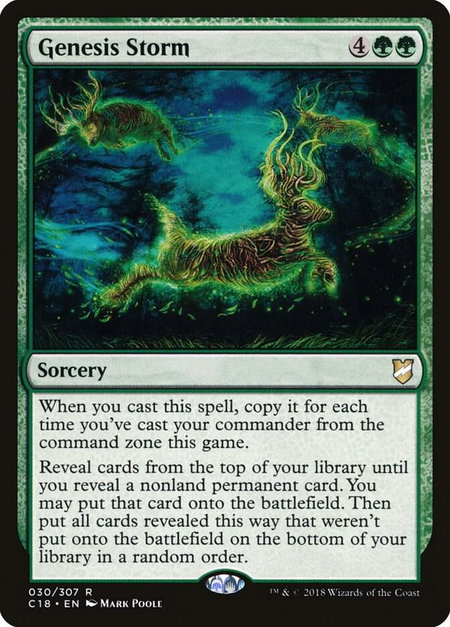 Genesis Storm - Commander 2018 Magic: The Gathering trading card