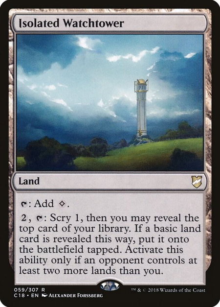 Isolated Watchtower - Commander 2018 Magic: The Gathering trading card