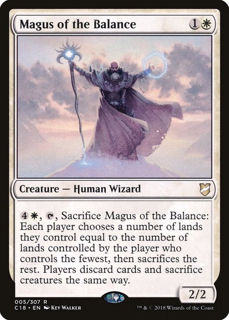 Magus of the Balance trading card from Commander 2018 Magus of the Balance - Commander 2018 Magic: The Gathering trading card