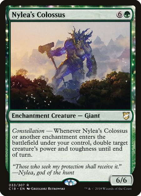 Nylea's Colossus - Commander 2018 Magic: The Gathering trading card