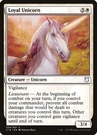 Loyal Unicorn - Commander 2018 (C18) #4 - Uncommon Magic: The Gathering Trading Card
