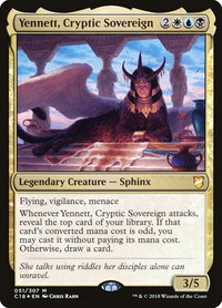 Yennett, Cryptic Sovereign - Commander 2018 (C18) #51 - Mythic Magic: The Gathering Trading Card