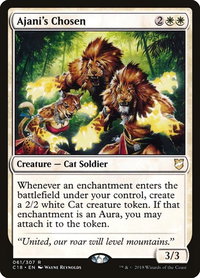 Ajani's Chosen - Commander 2018 (C18) #61 - Rare Magic: The Gathering Trading Card