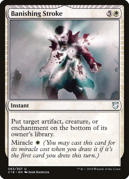 Banishing Stroke - Commander 2018 Magic: The Gathering trading card