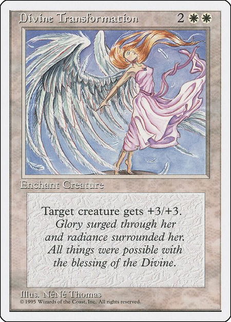 Divine Transformation trading card from Fourth Edition Divine Transformation - Fourth Edition Magic: The Gathering trading card