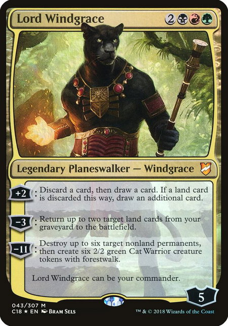 Lord Windgrace (Commander 2018) - Oversize Cards Magic: The Gathering trading card