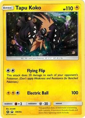 Tapu Koko - SM30a trading card from Alternate Art Promos Tapu Koko - SM30a - Alternate Art Promos Pokémon trading card