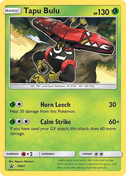 Tapu Bulu - SM61 trading card from SM Promos Tapu Bulu - SM61 - SM Promos Pokémon trading card