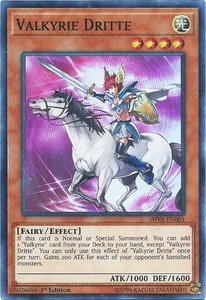 Valkyrie Dritte - Shadows in Valhalla (SHVA) #SHVA-EN001 - Super Rare YuGiOh Trading Card