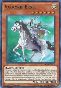Valkyrie Erste - Shadows in Valhalla (SHVA) #SHVA-EN003 - Super Rare YuGiOh Trading Card