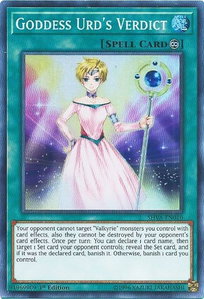 Goddess Urd's Verdict - Shadows in Valhalla (SHVA) #SHVA-EN010 - Super Rare YuGiOh Trading Card