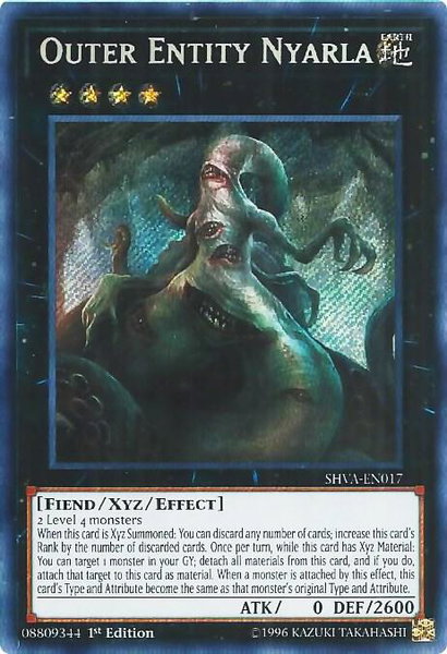 Outer Entity Nyarla trading card from Shadows in Valhalla Outer Entity Nyarla - Shadows in Valhalla YuGiOh trading card