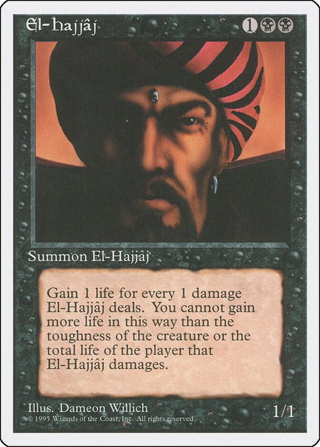 El-Hajjaj - Fourth Edition Magic: The Gathering trading card