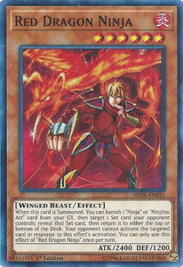 Red Dragon Ninja - Shadows in Valhalla (SHVA) #SHVA-EN025 - Super Rare YuGiOh Trading Card