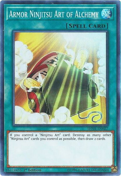 Armor Ninjitsu Art of Alchemy trading card from Shadows in Valhalla Armor Ninjitsu Art of Alchemy - Shadows in Valhalla YuGiOh trading card