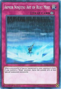 Armor Ninjitsu Art of Rust Mist - Shadows in Valhalla (SHVA) #SHVA-EN030 - Super Rare YuGiOh Trading Card