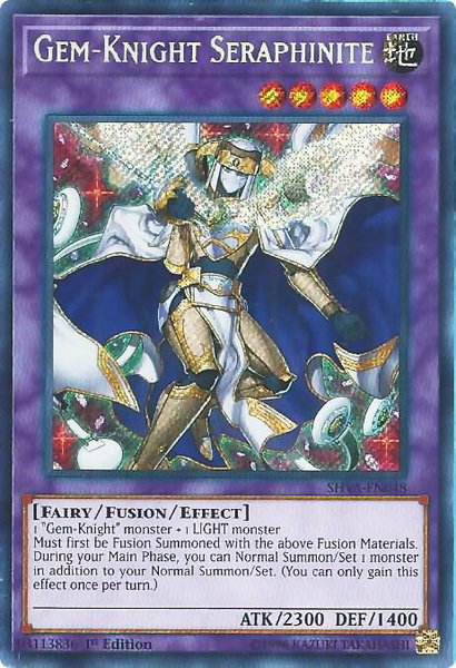 Gem-Knight Seraphinite trading card from Shadows in Valhalla Gem-Knight Seraphinite - Shadows in Valhalla YuGiOh trading card