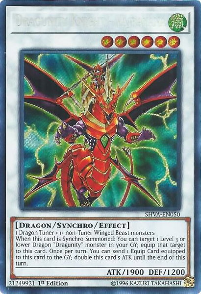 Dragunity Knight - Vajrayana - Shadows in Valhalla YuGiOh trading card