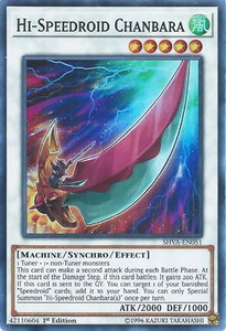 Hi-Speedroid Chanbara - Shadows in Valhalla (SHVA) #SHVA-EN051 - Super Rare YuGiOh Trading Card