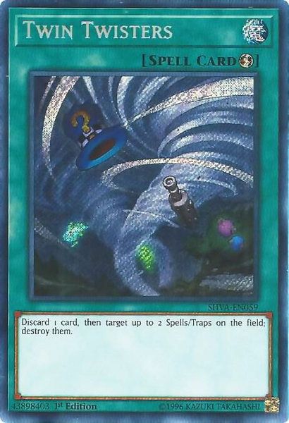 Twin Twisters trading card from Shadows in Valhalla Twin Twisters - Shadows in Valhalla YuGiOh trading card