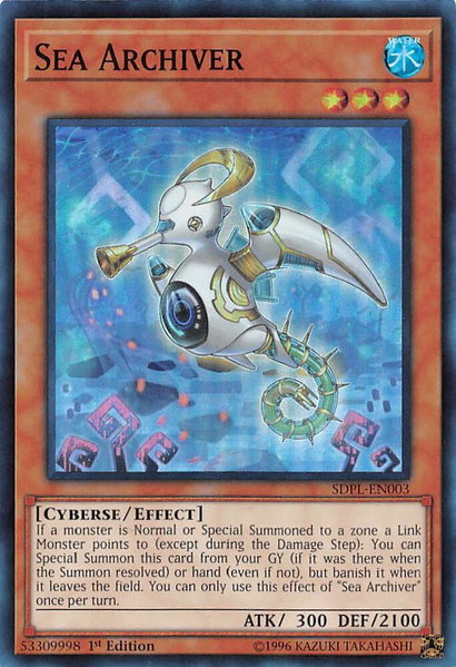 Sea Archiver trading card from Structure Deck: Powercode Link Sea Archiver - Structure Deck: Powercode Link YuGiOh trading card