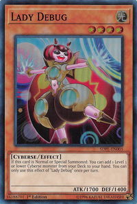 Lady Debug - Structure Deck: Powercode Link (SDPL) #SDPL-EN005 - Super Rare YuGiOh Trading Card
