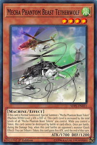 Mecha Phantom Beast Tetherwolf - Structure Deck: Powercode Link (SDPL) #SDPL-EN011 - Common / Short Print YuGiOh Trading Card