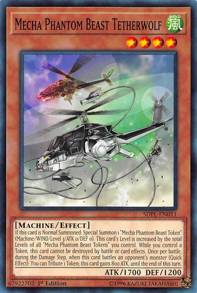 Mecha Phantom Beast Tetherwolf - Structure Deck: Powercode Link YuGiOh trading card