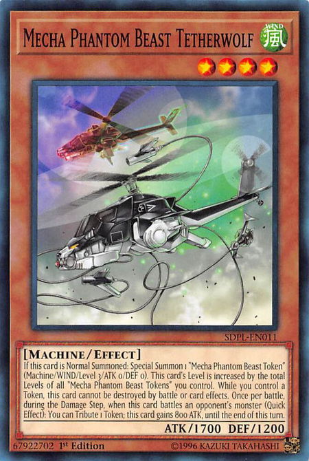 Mecha Phantom Beast Tetherwolf trading card from Structure Deck: Powercode Link Mecha Phantom Beast Tetherwolf - Structure Deck: Powercode Link YuGiOh trading card