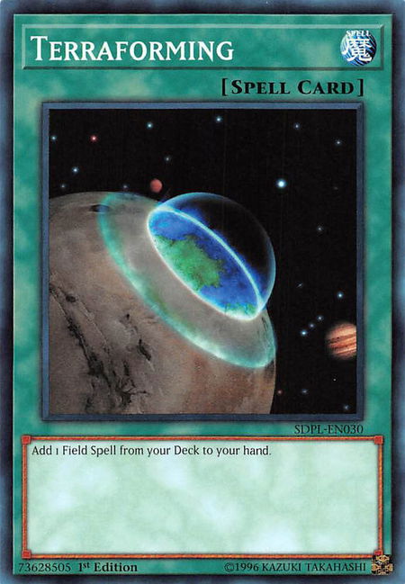 Terraforming trading card from Structure Deck: Powercode Link Terraforming - Structure Deck: Powercode Link YuGiOh trading card