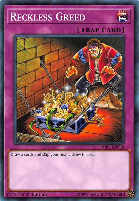 Reckless Greed trading card from Structure Deck: Powercode Link Reckless Greed - Structure Deck: Powercode Link YuGiOh trading card