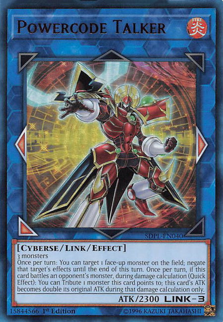 Powercode Talker trading card from Structure Deck: Powercode Link Powercode Talker - Structure Deck: Powercode Link YuGiOh trading card