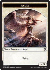 Angel // Cat Double-Sided Token - Commander 2018 (C18) #3 // 5 - Token Magic: The Gathering Trading Card