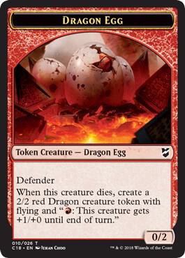 Dragon Egg // Dragon Double-Sided Token - Commander 2018 Magic: The Gathering trading card