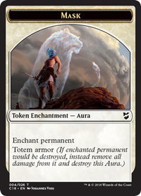 Mask // Beast (014) Double-Sided Token - Commander 2018 (C18) #4 // 14 - Token Magic: The Gathering Trading Card