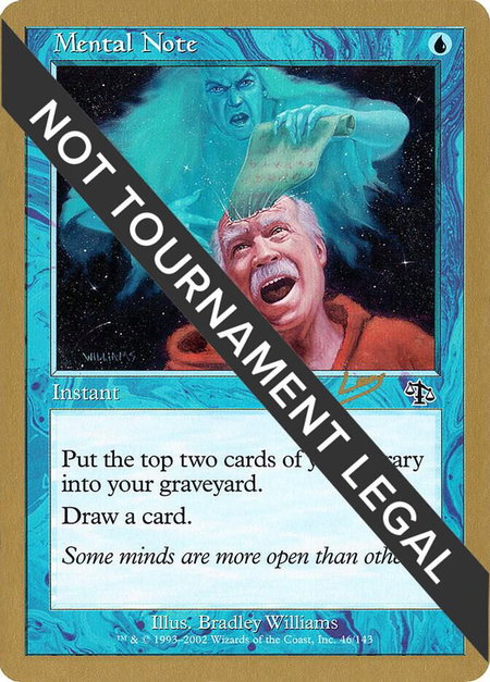 Mental Note - 2002 Raphael Levy (JUD) - World Championship Decks Magic: The Gathering trading card