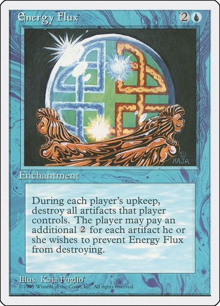 Energy Flux trading card from Fourth Edition Energy Flux - Fourth Edition Magic: The Gathering trading card