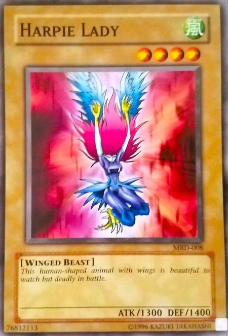 Harpie Lady (New Artwork) - Metal Raiders YuGiOh trading card