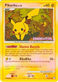 Pikachu - 94/123 (Diamond & Pearl) - Burger King Promos (BKP) #094/123 - Rare Pokémon Trading Card