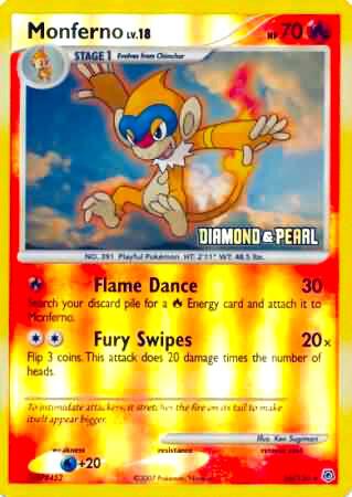 Monferno - 56/130 [Diamond & Pearl] - Burger King Promos Pokémon trading card