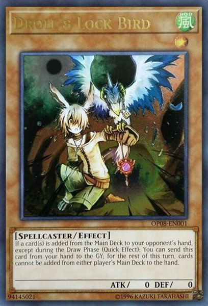 Droll & Lock Bird (UTR) trading card from OTS Tournament Pack 8 Droll & Lock Bird (UTR) - OTS Tournament Pack 8 YuGiOh trading card