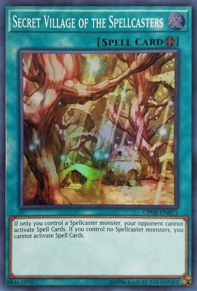 Secret Village of the Spellcasters trading card from OTS Tournament Pack 8 Secret Village of the Spellcasters - OTS Tournament Pack 8 YuGiOh trading card