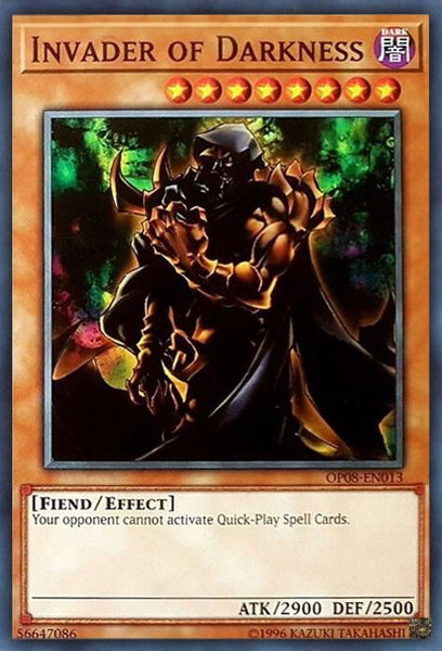 Invader of Darkness trading card from OTS Tournament Pack 8 Invader of Darkness - OTS Tournament Pack 8 YuGiOh trading card
