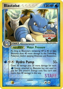 Blastoise - 14/100 (National Championships) [Staff] - League & Championship Cards (PR) #014/100 - Promo Pokémon Trading Card