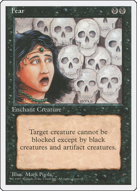 Fear - Fourth Edition Magic: The Gathering trading card