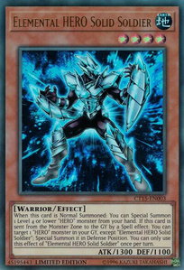 Elemental HERO Solid Soldier - 2018 Mega-Tins (CT15) #CT15-EN003 - Ultra Rare YuGiOh Trading Card